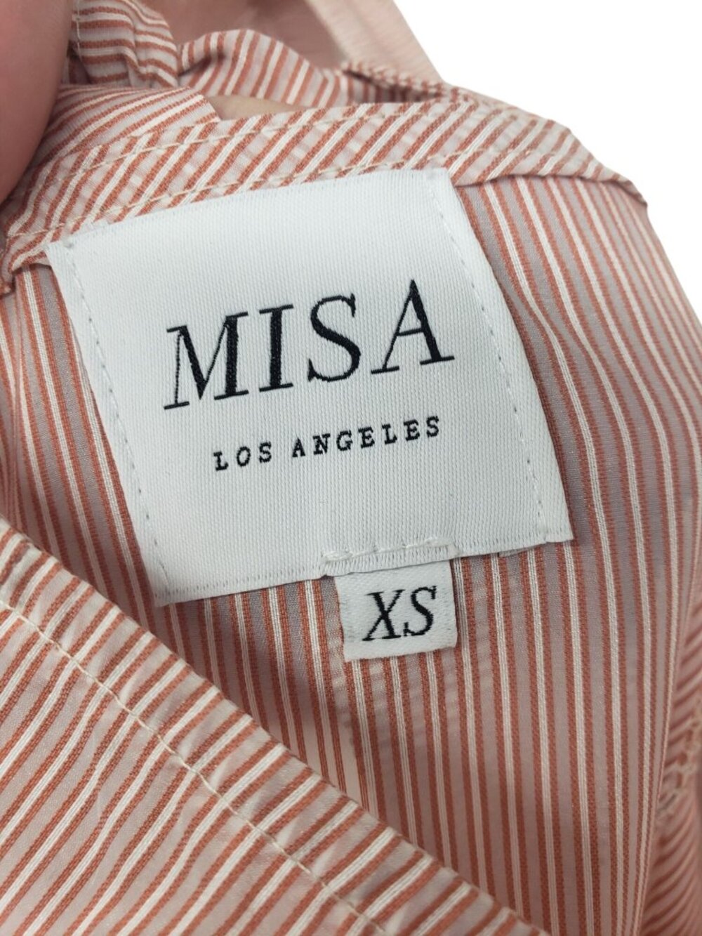 Misa Los Angeles Morrison Ruffle Tiered Maxi Dress Pink Stripe Candy Striper - Picture 12 of 12